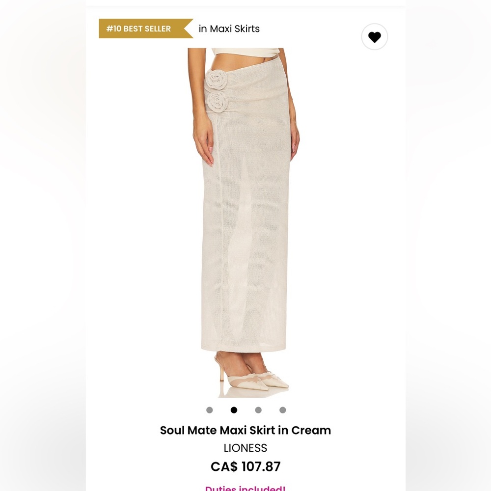 Lioness Cream Pencil Skirt
